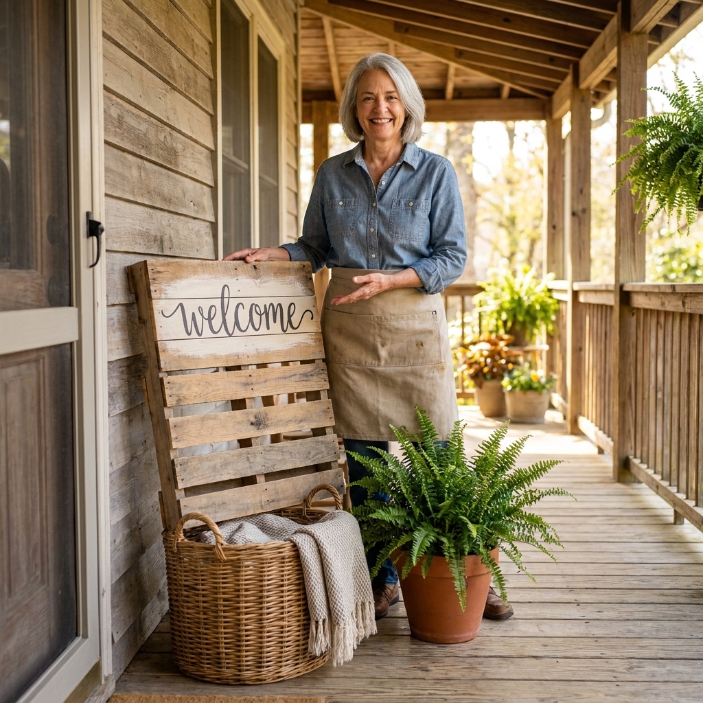 Rustic Pallet Wood Welcome Sign