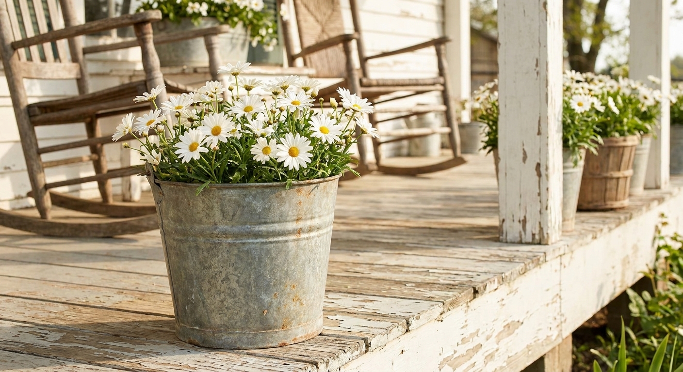 Age Galvanized Metal for Farmhouse Planters