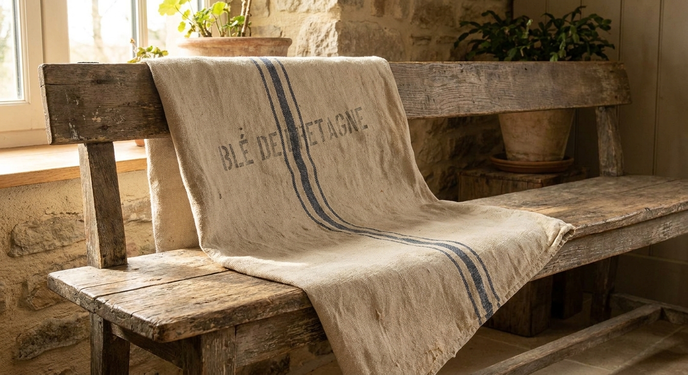 Vintage French Grainsacks and Cottage Linens